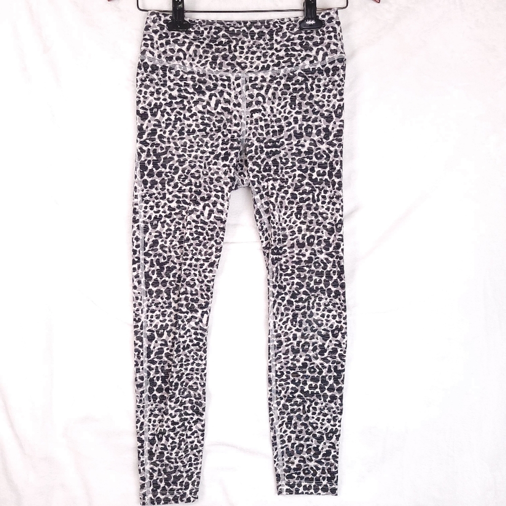 Outdoor Voices TechSweat Flex Snow Leopard Print Leggings S